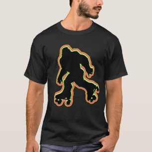 Bigfoot Schaatsen Sasquatch  Roller schaatsen 80s T-shirt