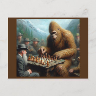 Bigfoot schaken briefkaart