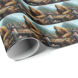 Bigfoot schaken cadeaupapier