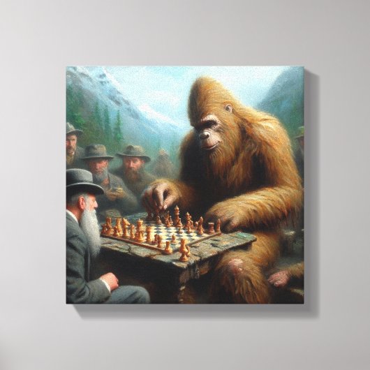 Bigfoot schaken canvas afdruk (Voorkant)