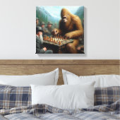 Bigfoot schaken canvas afdruk (Insitu (Slaapkamer))