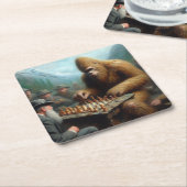 Bigfoot schaken kartonnen onderzetters (Schuin)
