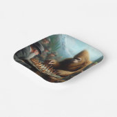 Bigfoot schaken papieren bordje (Gebogen)