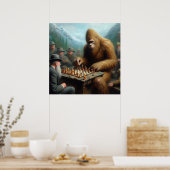Bigfoot schaken poster (Keuken)