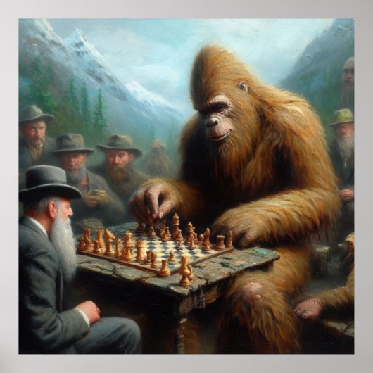 Bigfoot schaken poster (Voorkant)