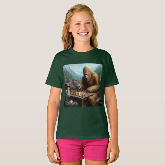 Bigfoot schaken t-shirt (Voorkant volledig)