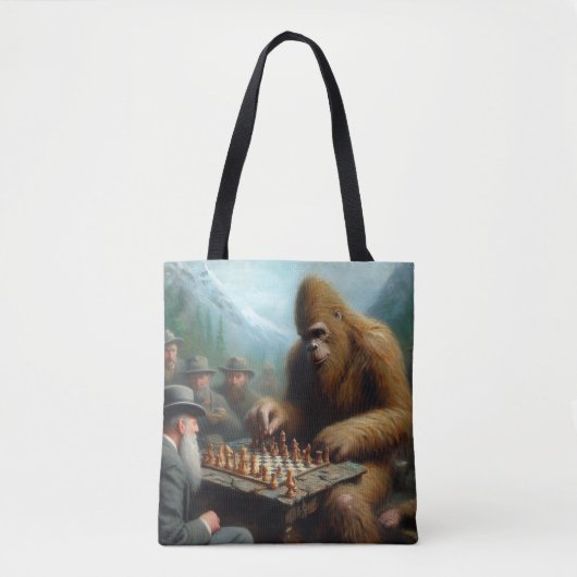 Bigfoot schaken tote bag (Voorkant)