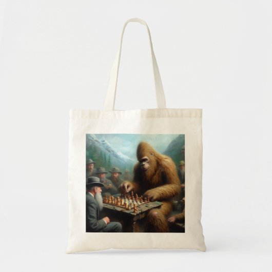 Bigfoot schaken tote bag (Voorkant)