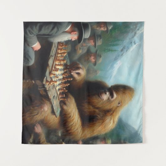 Bigfoot schaken wandkleed (Voorkant (horizontaal))