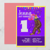 Bigfoot schattige verjaardagskaart personaliseren kaart (Voorkant / Achterkant)