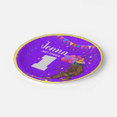 Bigfoot schattige verjaardagskaart personaliseren  papieren bordje (Gekanteld)