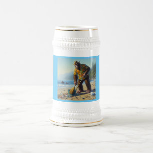Bigfoot Schoonmaken van het strand Bierpul
