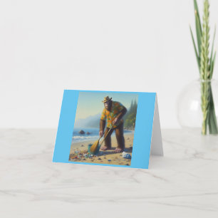 Bigfoot Schoonmaken van het strand Kaart