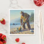 Bigfoot Schoonmaken van het strand Servet (Insitu)