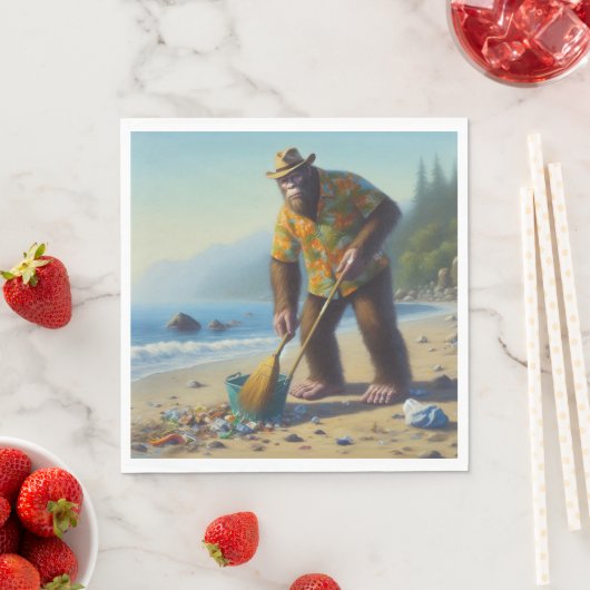 Bigfoot Schoonmaken van het strand Servet (Insitu)