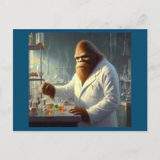 Bigfoot Scientist Briefkaart (Voorkant)