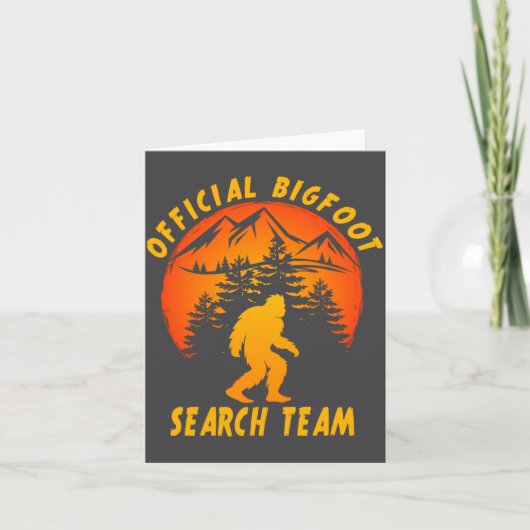 Bigfoot Search Team Sasquatch Yeti Funny Kaart (Voorkant)