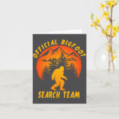 Bigfoot Search Team Sasquatch Yeti Funny Kaart (Gele Bloem)
