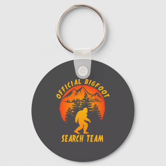 Bigfoot Search Team Sasquatch Yeti Funny Sleutelhanger (Voorkant)
