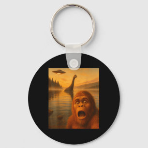 Bigfoot Selfie Met Loch Ness Ufo Alien Geschenken Sleutelhanger