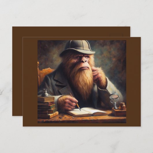 Bigfoot Sherlock Holmes Briefkaart (Voorkant / Achterkant)