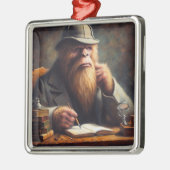 Bigfoot Sherlock Holmes Metalen Ornament (Links)