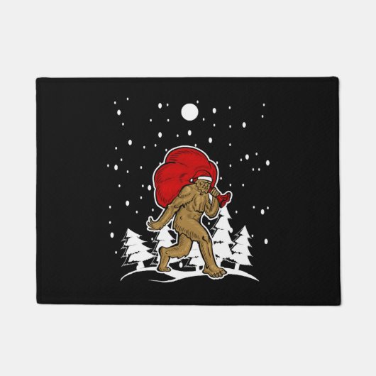 Bigfoot Shirt Holiday Party Yeti Tshirt Deurmat (Voorkant)