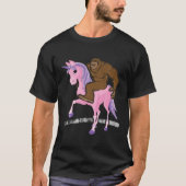 Bigfoot Shirt Sasquatch Riding Unicorn Funny T Shi (Voorkant)