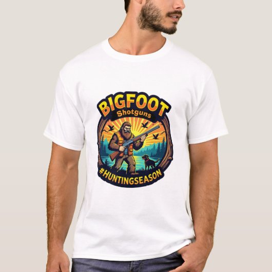 Bigfoot Shotguns #Huntingseason T-shirt (Voorkant)