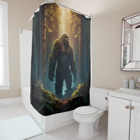 Bigfoot Shower Curtain Douchegordijn (In situ)