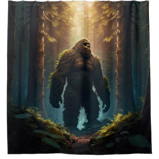 Bigfoot Shower Curtain Douchegordijn (Voorkant)