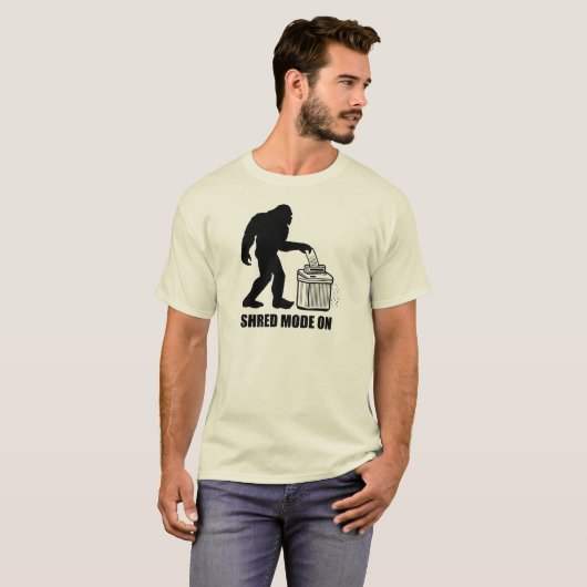 Bigfoot Shred-modus ingeschakeld T-shirt (Voorkant volledig)
