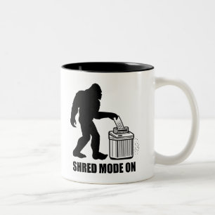 Bigfoot Shred-modus ingeschakeld Tweekleurige Koffiemok