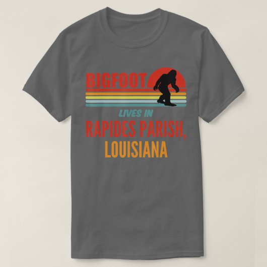 Bigfoot Sighting in Rapides Parish Louisiana T-shirt (Design voorkant)
