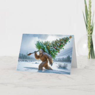 BIGFOOT SIGHTING - KERSTBOOM FEESTDAGEN KAART