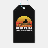 Bigfoot silhouet boottocht en vissen cadeaulabel (Voorkant)