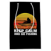 Bigfoot silhouet boottocht en vissen medium cadeauzakje (Voorkant)