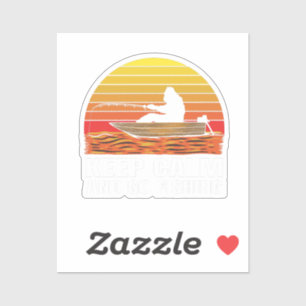 Bigfoot silhouet boottocht en vissen sticker