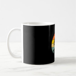 Bigfoot silhouet retro zonsondergang grappige sasq koffiemok
