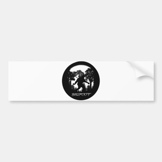 Bigfoot Silhouette Bumpersticker (Voorkant)
