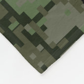 Bigfoot Silhouette op Woodland Digital Camouflage Fleece Deken (Hoek)