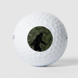 Bigfoot Silhouette op Woodland Digital Camouflage Golfballen