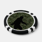 Bigfoot Silhouette op Woodland Digital Camouflage Poker Chips (Enkel)