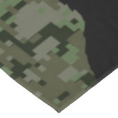 Bigfoot Silhouette op Woodland Digital Camouflage Tafelkleed (Gekanteld)