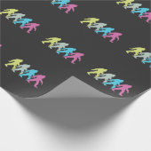 Bigfoot Silhouette Retro Pop Art Sasquatch Cadeaupapier (Hoek)