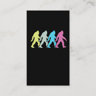 Bigfoot Silhouette Retro Pop Art Sasquatch Visitekaartje