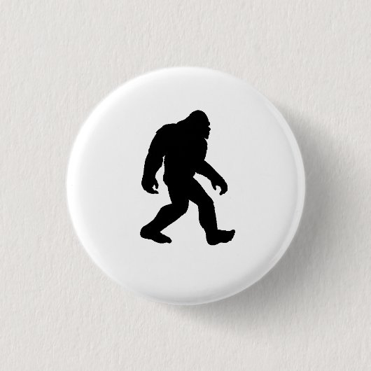 Bigfoot Silhouette Ronde Button 3,2 Cm (Voorkant)
