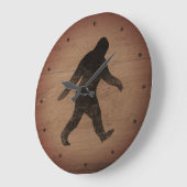 Bigfoot Silhouette Rustic Style Grote Klok (Hoek)