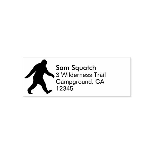 Bigfoot Silhouette Sasquatch retouradres Zelfinktende Stempel (Design)