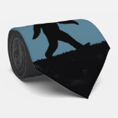 Bigfoot Silhouette Sasquatch Squatch Novelty Stropdas (Opgerold)